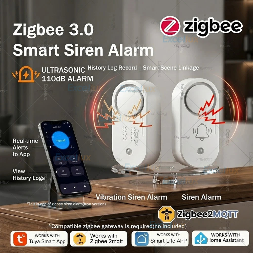 Zigbee Siren Alarm - Standard or Vibration Version