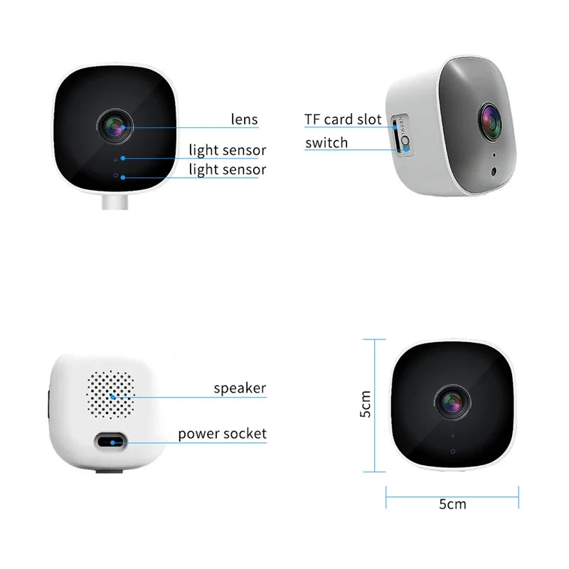 Caméra fenêtre WiFi 2,4 GHz 1080P 3MP surveillance intérieure