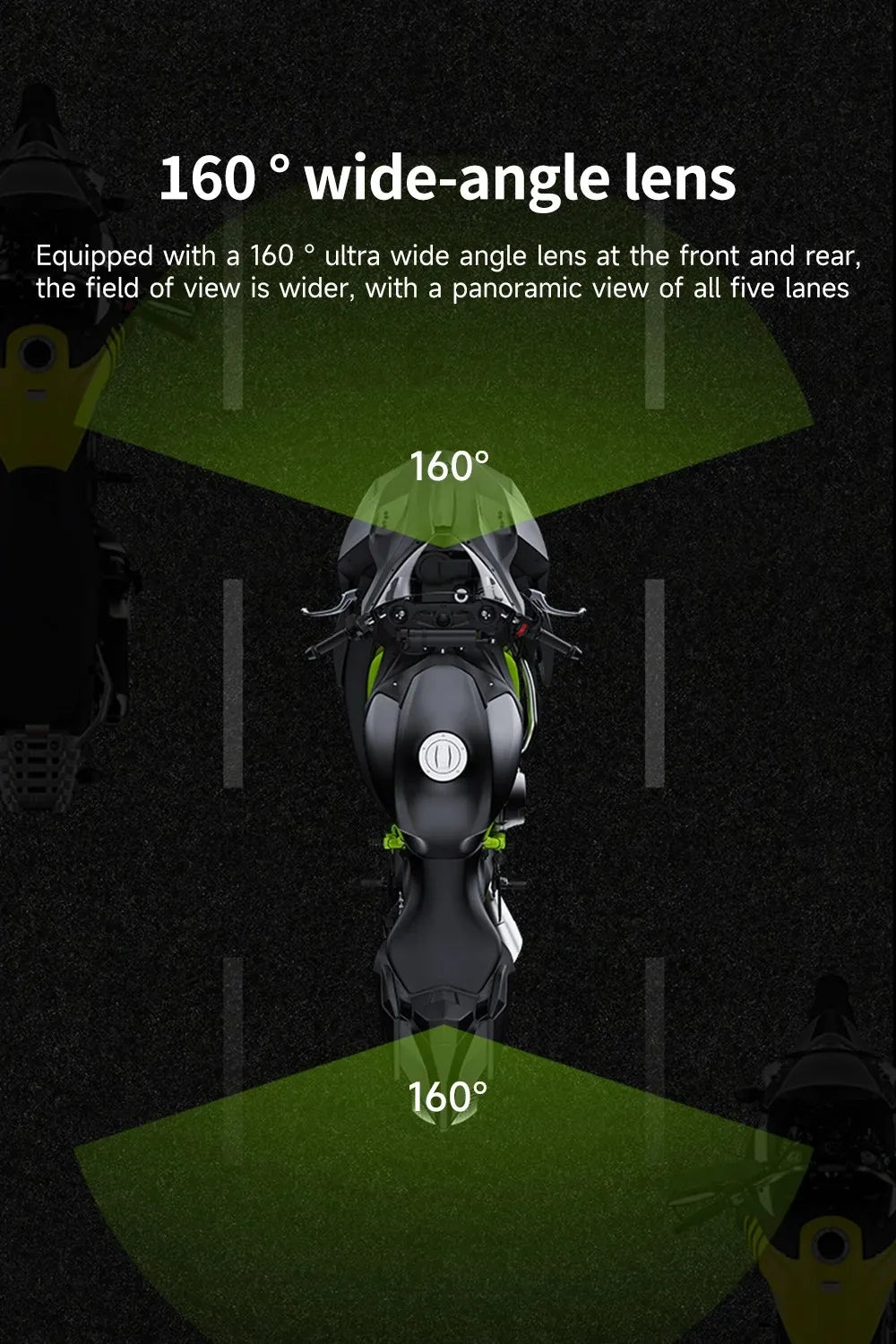 Dual 1080P Motorcycle Dash Cam Waterproof WiFi Front Rear Recorder