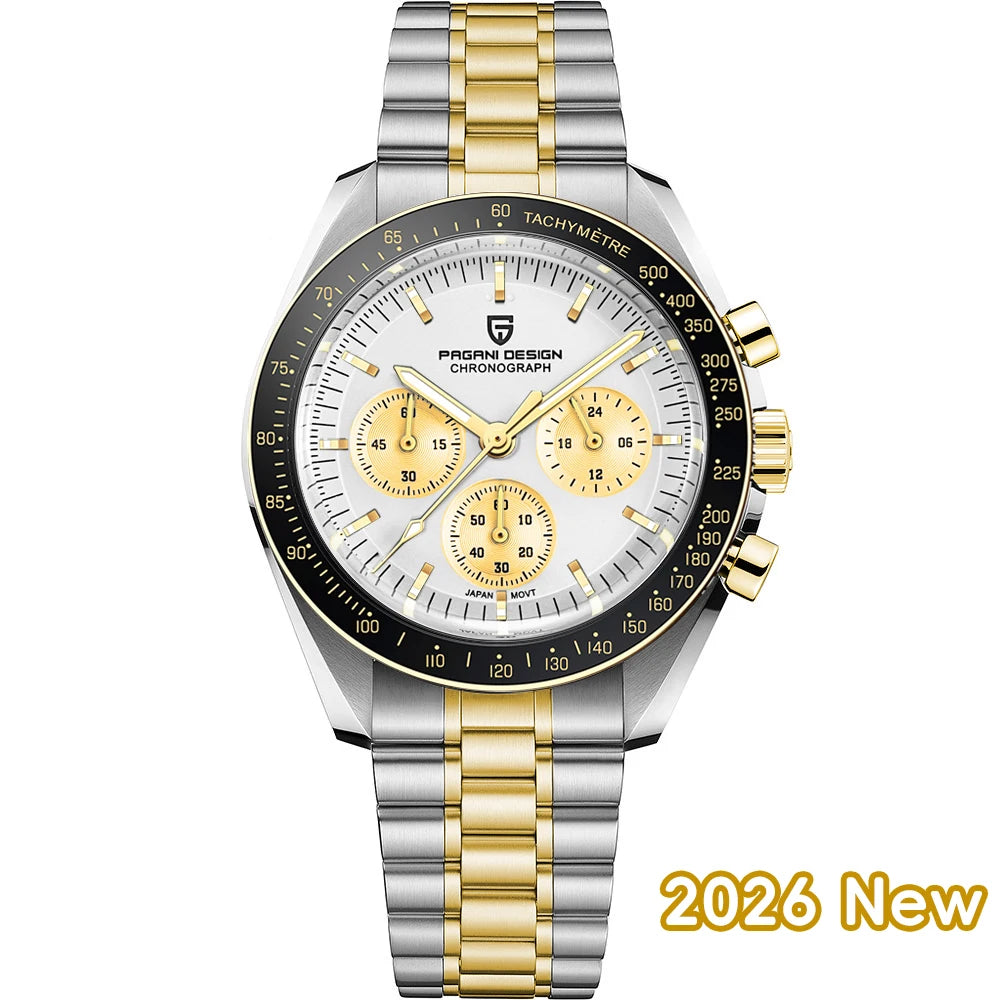 Orologio Cronografo Pagani Design PD-1701 con Zaffiro, Impermeabile 100M