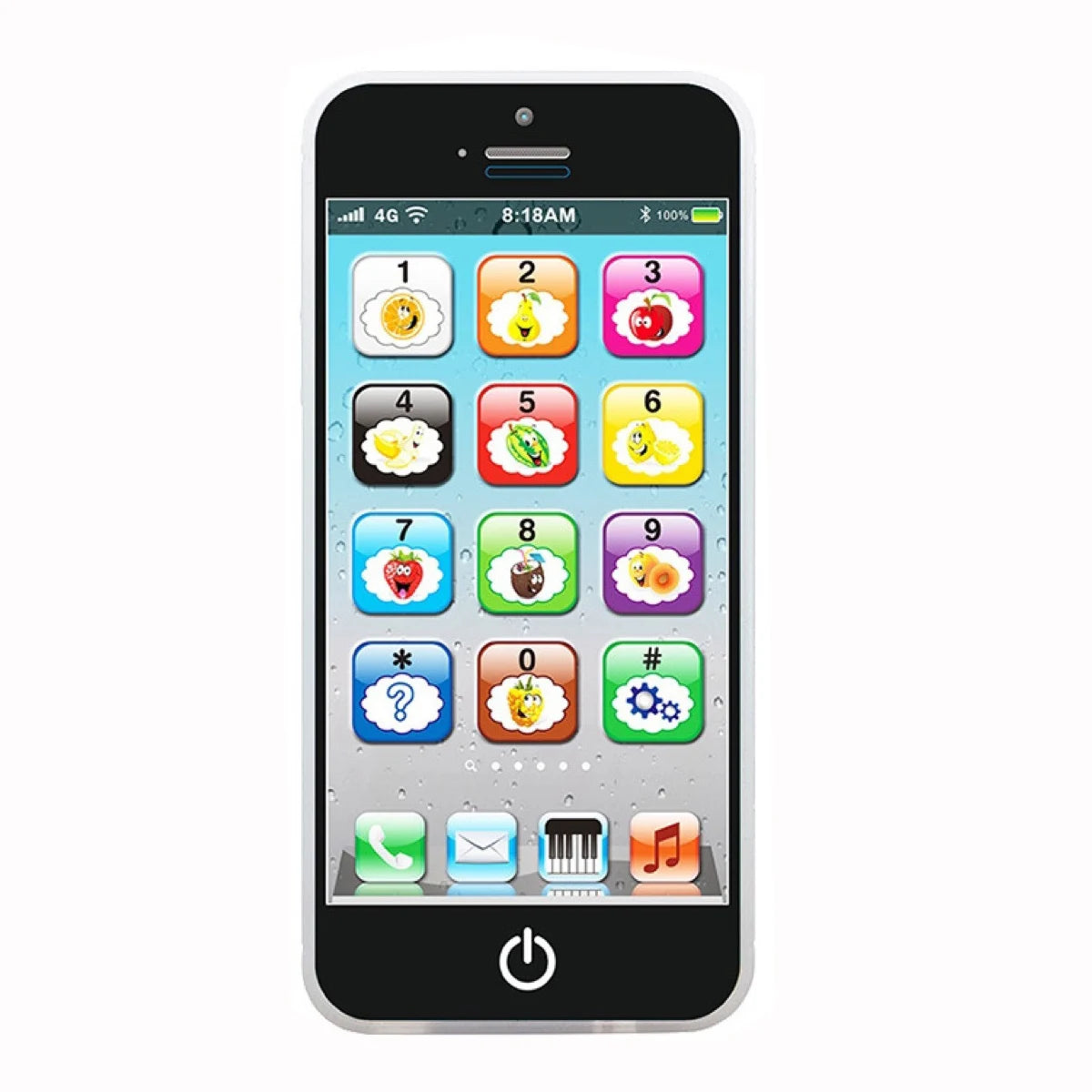 Kids Learning Play Phone with 12 Keys, Numbers and Fruits