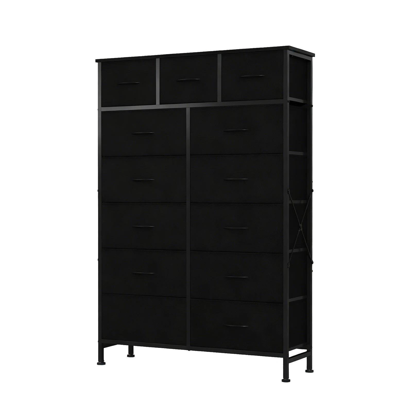 13 Drawer TV Stand Storage Cabinet with Steel Frame & Adjustable Feet