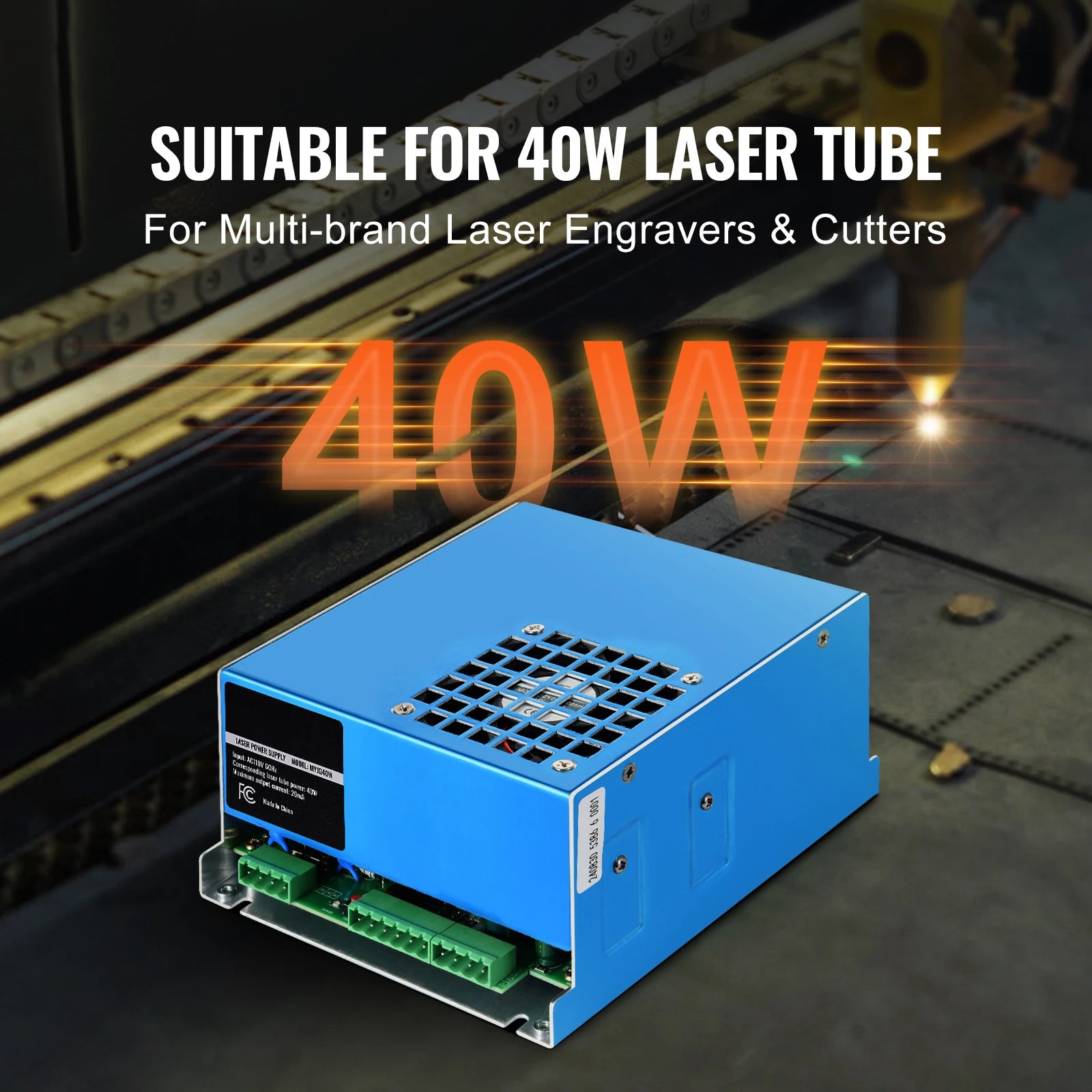 Τροφοδοτικό Ισχύος CO2 Laser 40W–150W για Χαράκτες & Κόφτες 110V