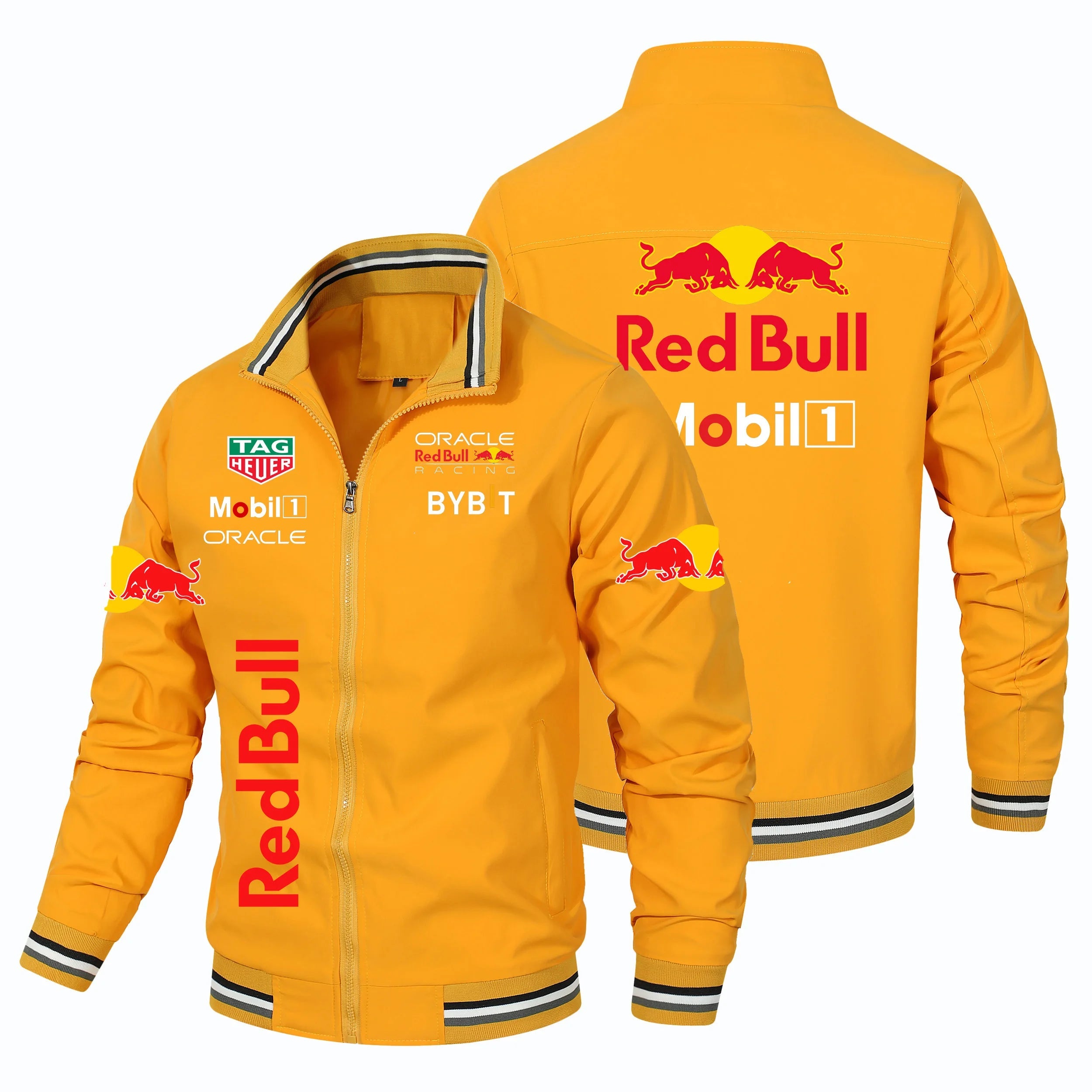 2025 New Retro Style Red Bull Motorcycle Jacket Racing Jacket Windbreaker Outdoor Sports Bicycle Jacket Men's Top Coat 