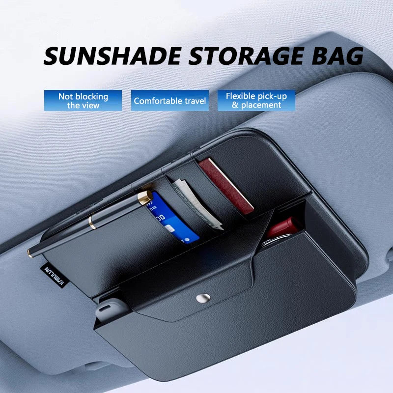 Car Sun Visor Organizer Multi-Pocket Storage Bag