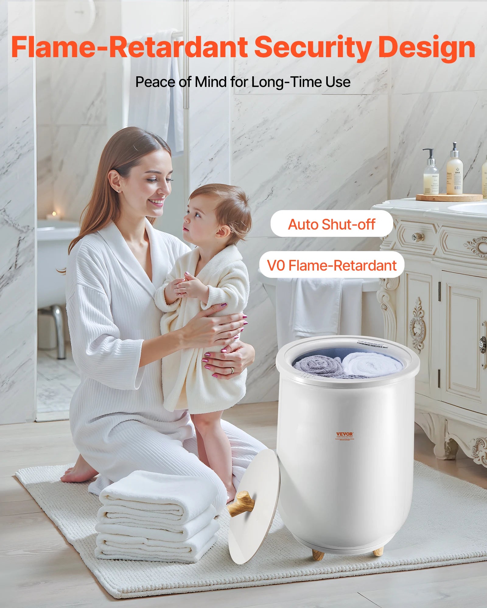 20L Towel Warmer Bucket with Adjustable Heat & Aromatherapy