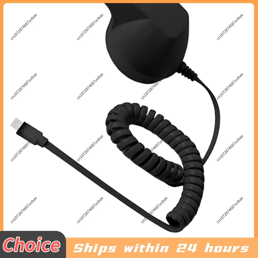 Retro telefónne slúchadlo s USB-C a ovládaním hlasitosti
