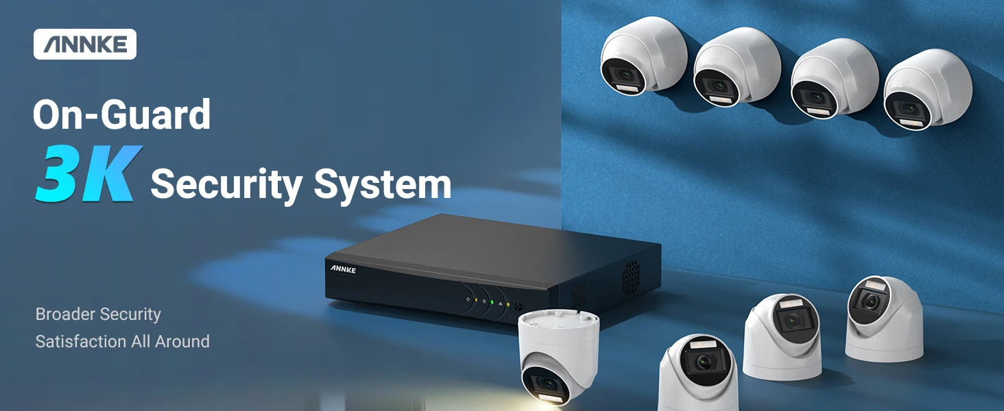 ANNKE 8CH 5MP Home Security Camera System with 8 Dome Cameras
