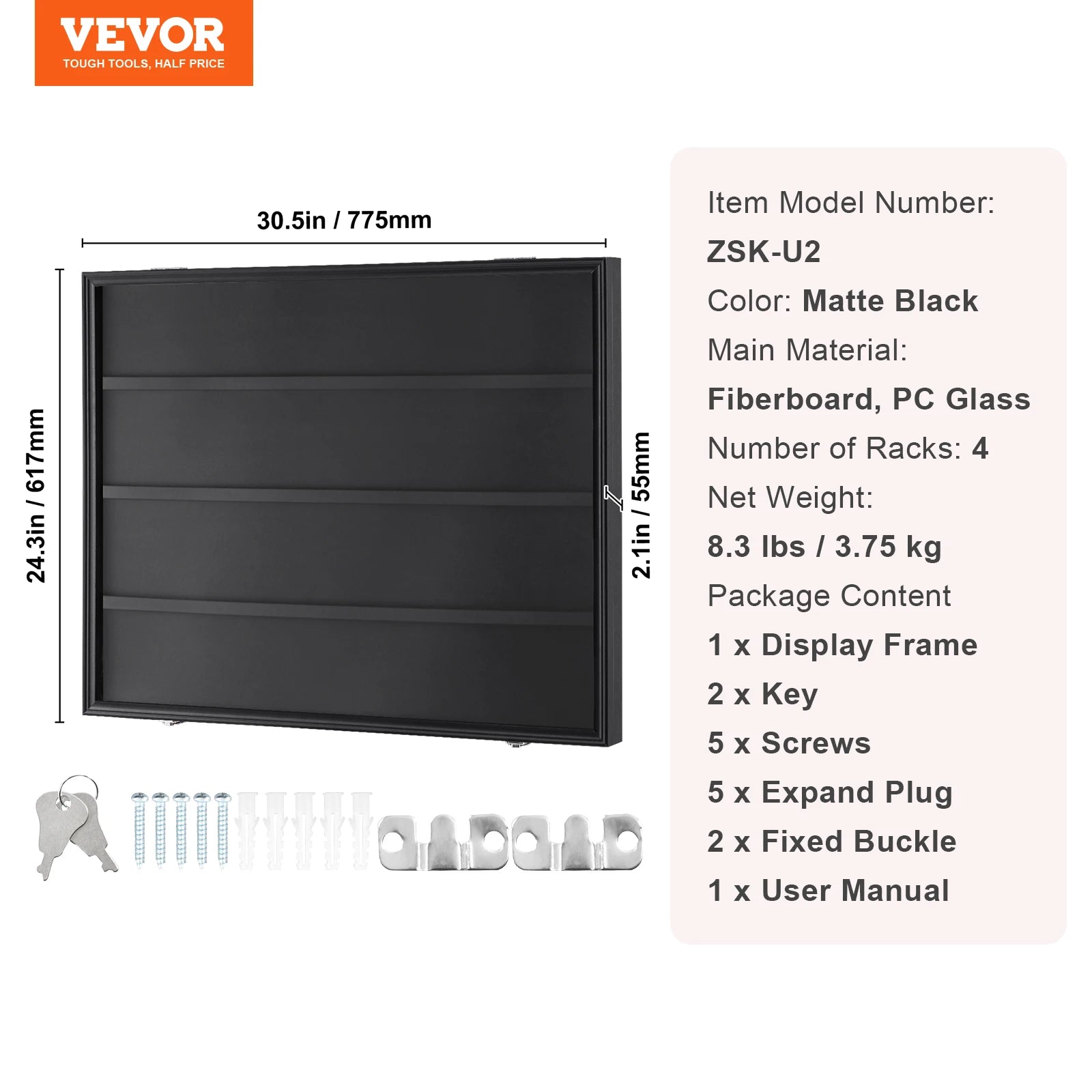 Jersey Display Frame Case with Lock and UV Protection