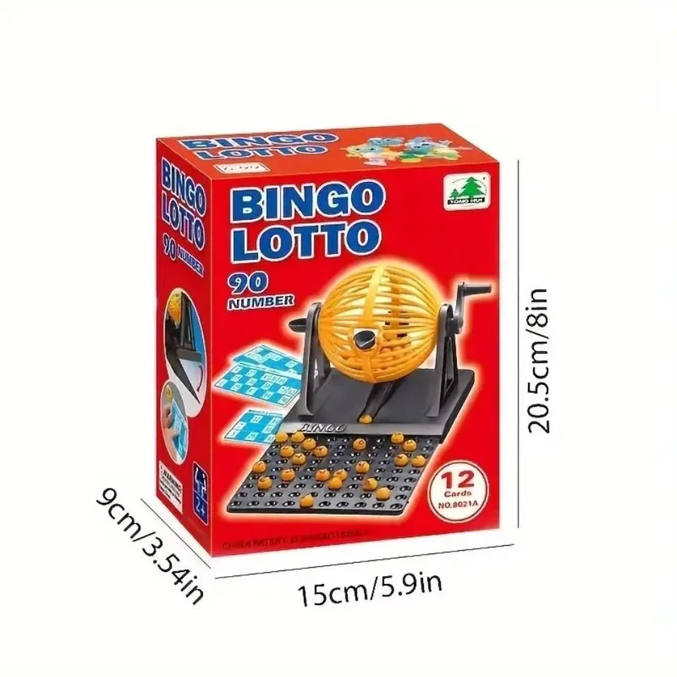 Set de jeu Bingo avec cage de tirage des numéros