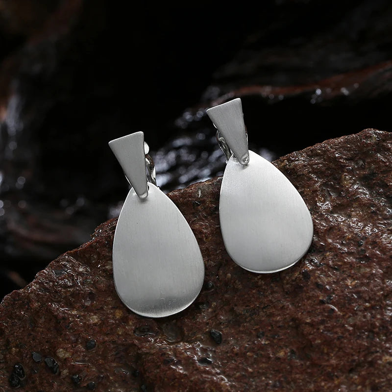 Brushed-Finish Clip-On Earrings – Design Options