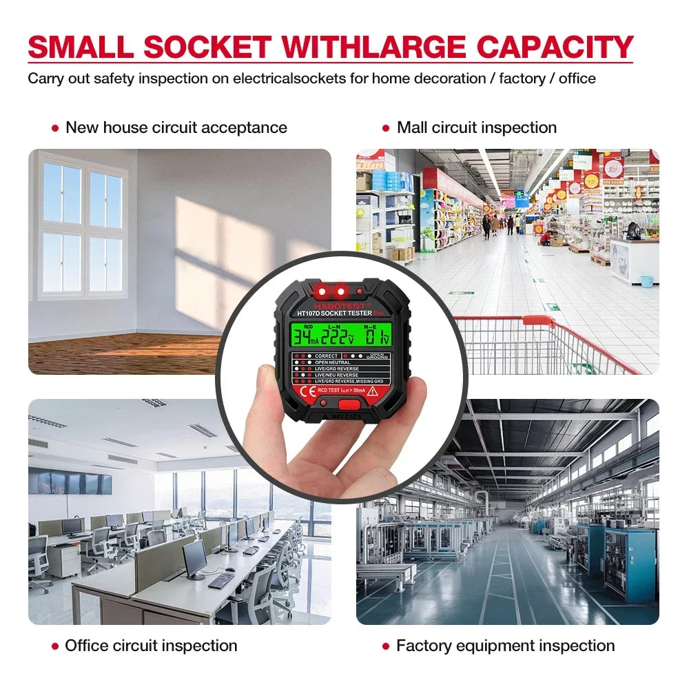 Socket Wiring Tester with Plug and Model Options