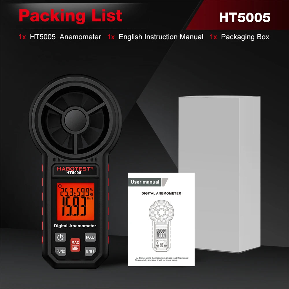 HT5005 Digital Anemometer