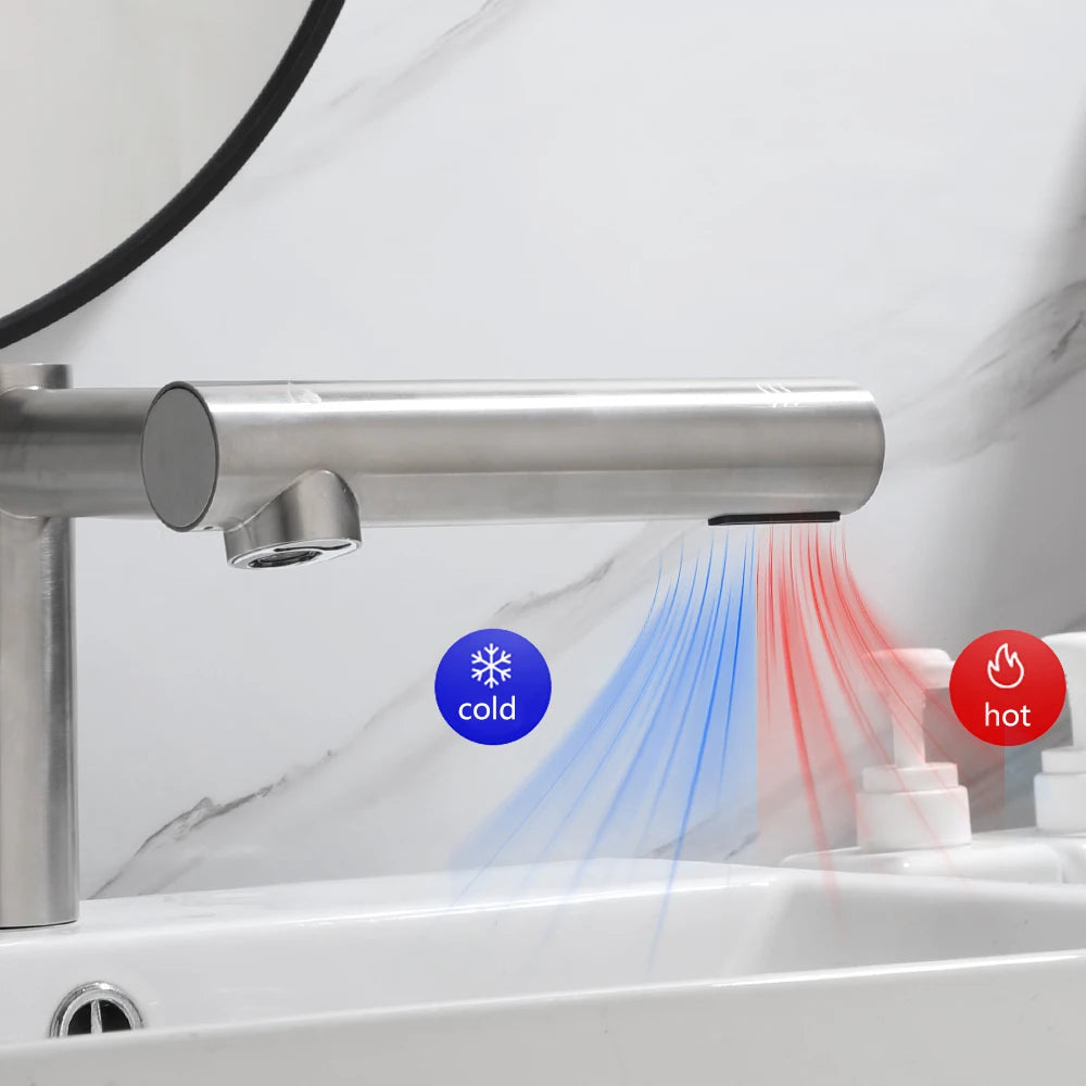 3-w-1 automatyczna bateria łazienkowa z dozownikiem mydła i suszarką do rąk