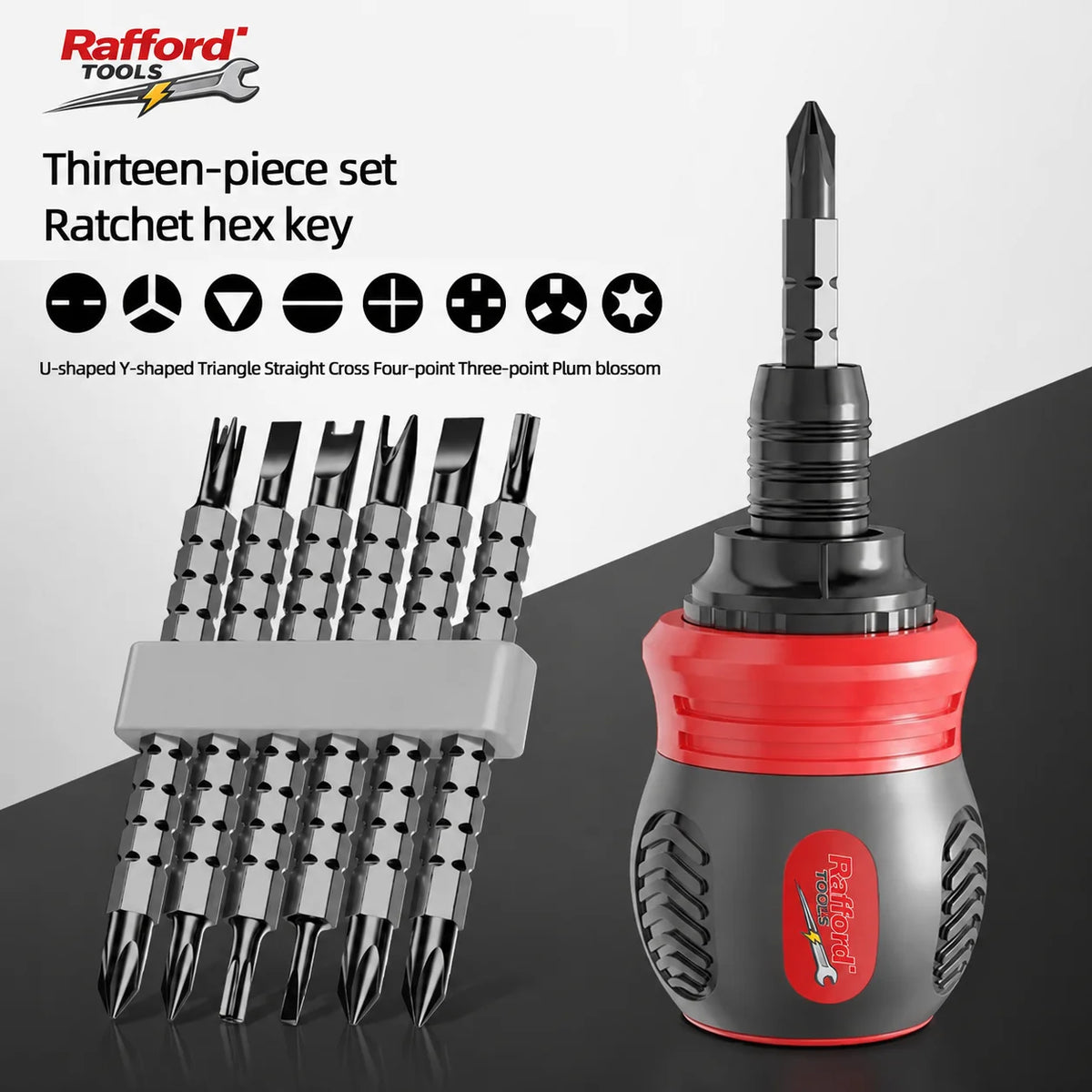 13-Piece Ratcheting Screwdriver Set