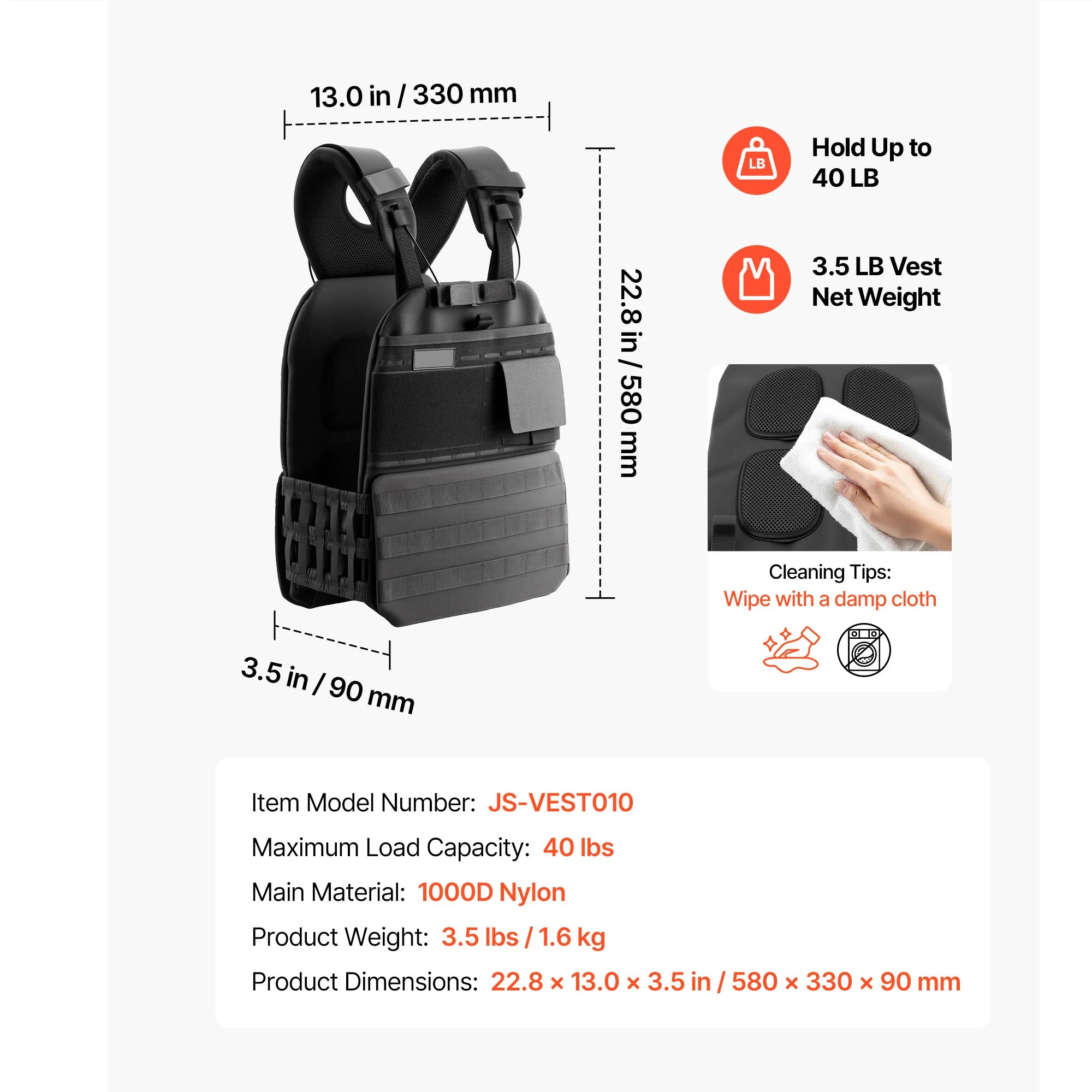 SucceBuy Weighted Vest Body Weight Vest with Shoulder Pad and Reflective Stripe Workout Equipment for  Strength Training Running