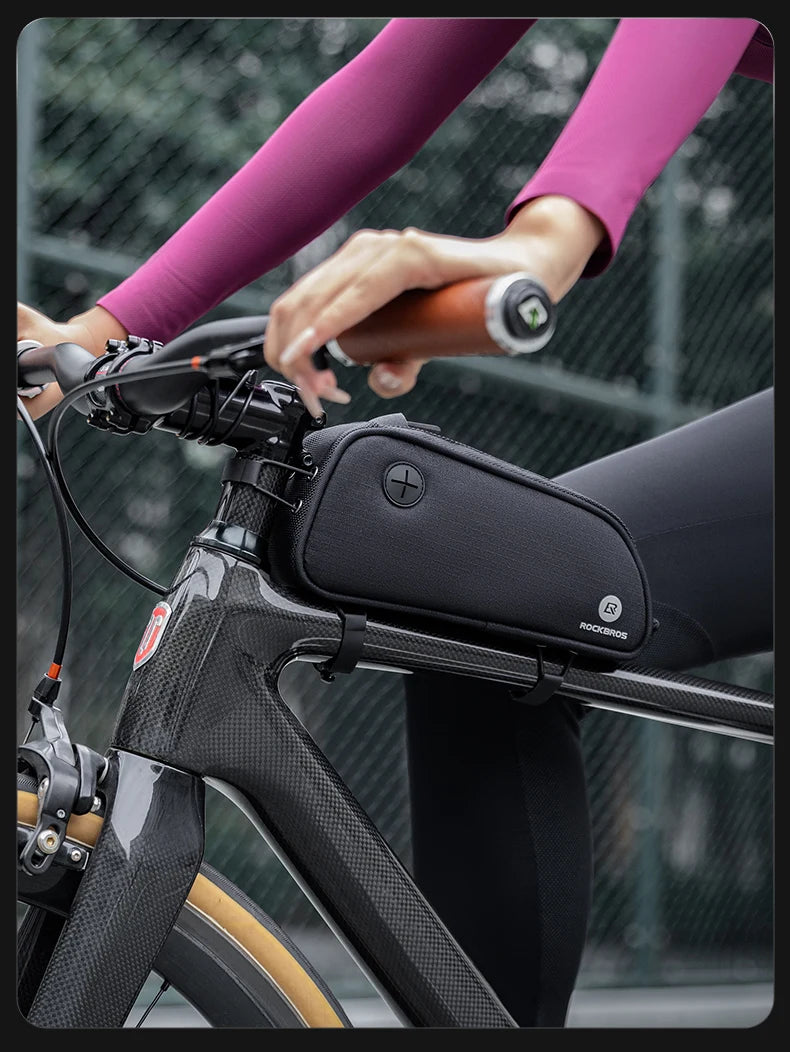 1.3L Bicycle Top Tube Bag with Earphone Port