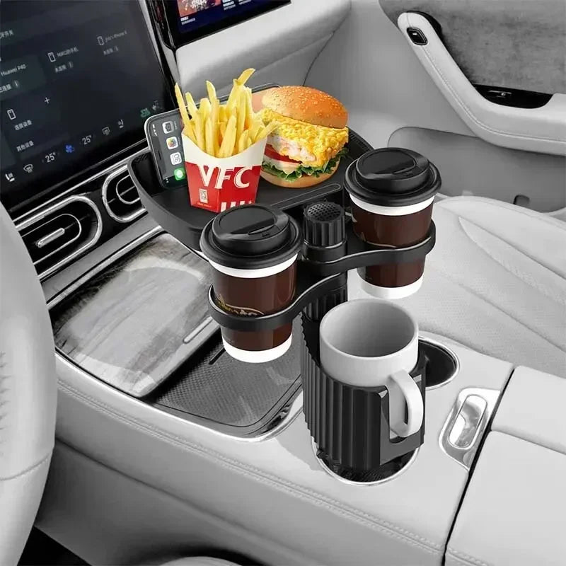 Detachable Car Cup Holder Expander Tray Portable Food Tray for Eating Car Interior Organizer Table for Vehicle