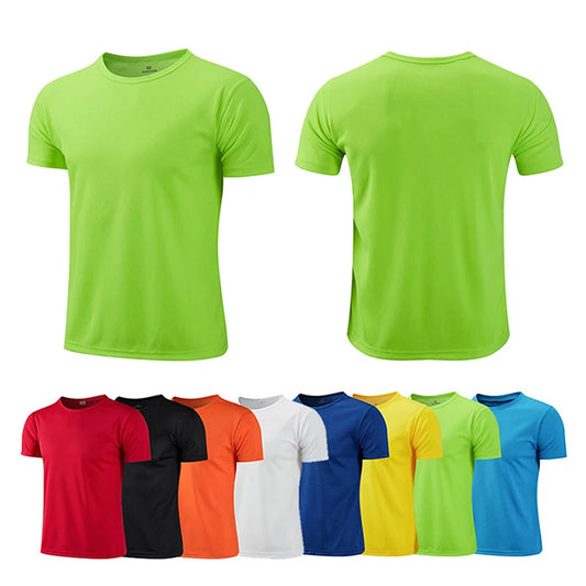 Maglietta sportiva a maniche corte multicolore ad asciugatura rapida Maglie da palestra Maglietta fitness Maglietta da corsa T-shirt da corsa Abbigliamento sportivo traspirante da uomo