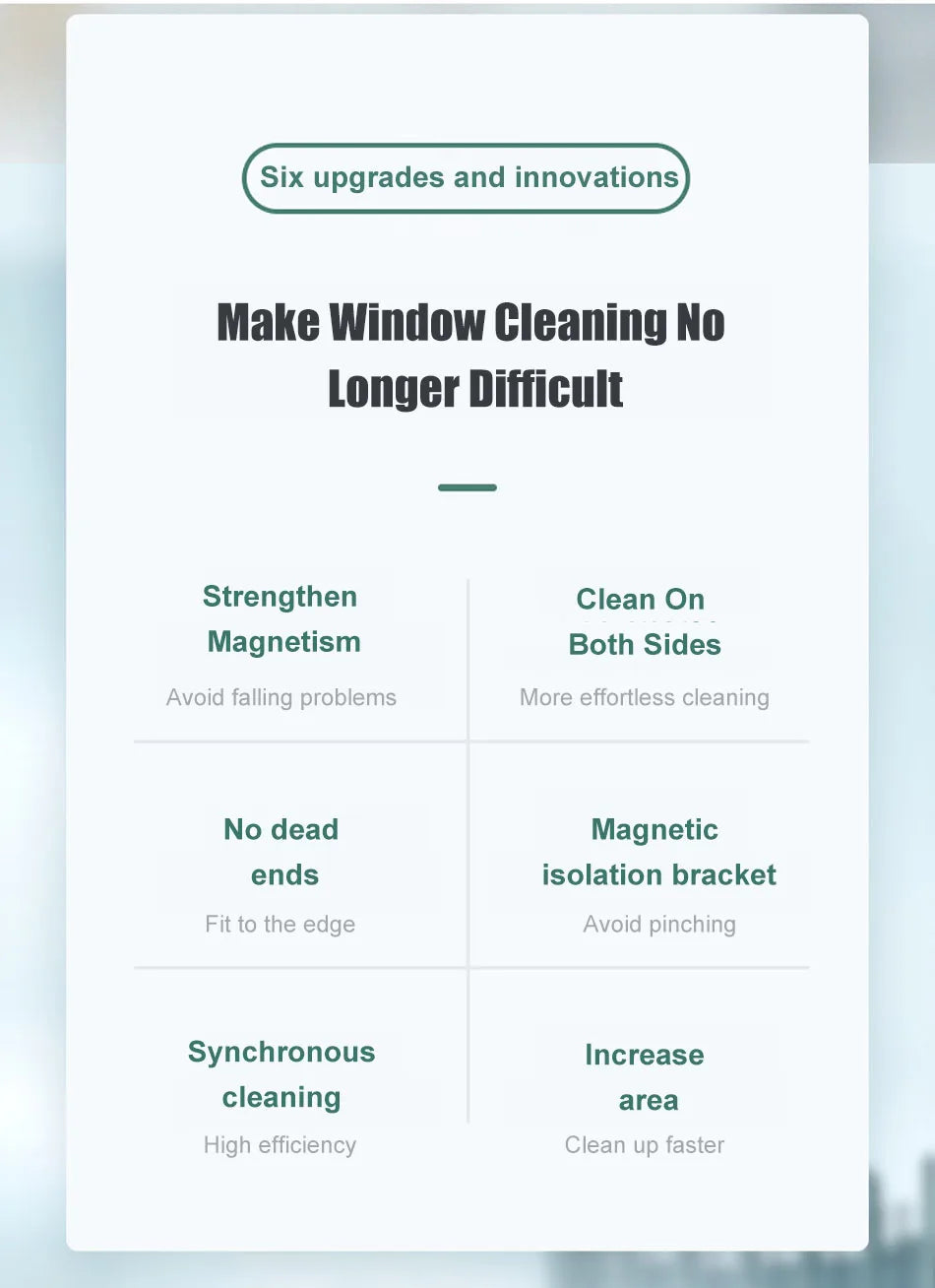 Magnetic Double-Sided Window Cleaner for Glass