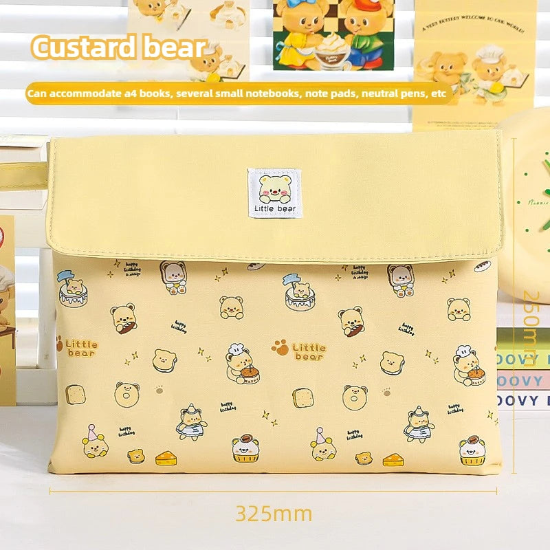 Kapibala File Bag Student Stationery Bag Cartoon High Appearance Large Capacity Zipper Storage Bag Kapibala File Bag Student St 