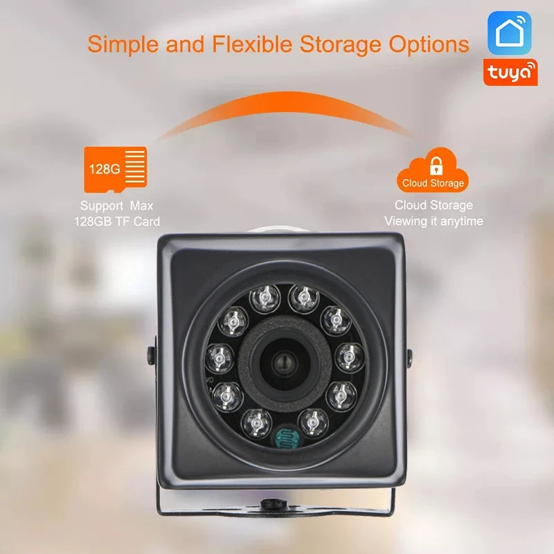 6MP Mini IR Security Camera for Indoor & Outdoor Use