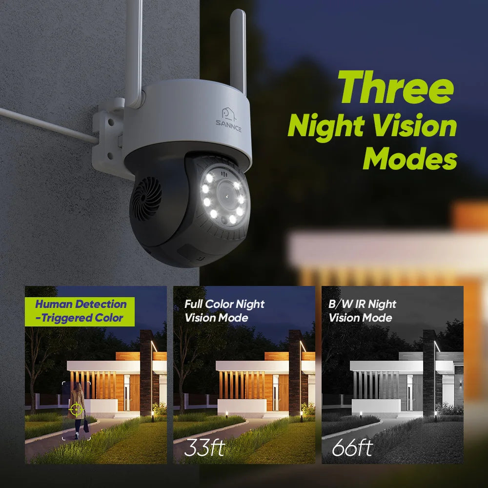 5MP 16-Channel Wireless PTZ Security Camera System with NVR