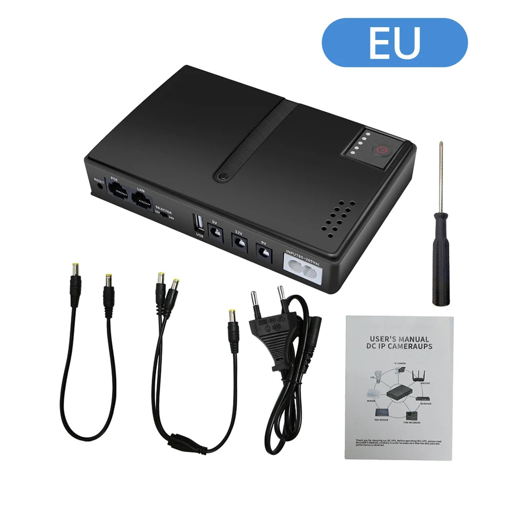 18W Mini DC UPS for Compatible Routers and Cameras