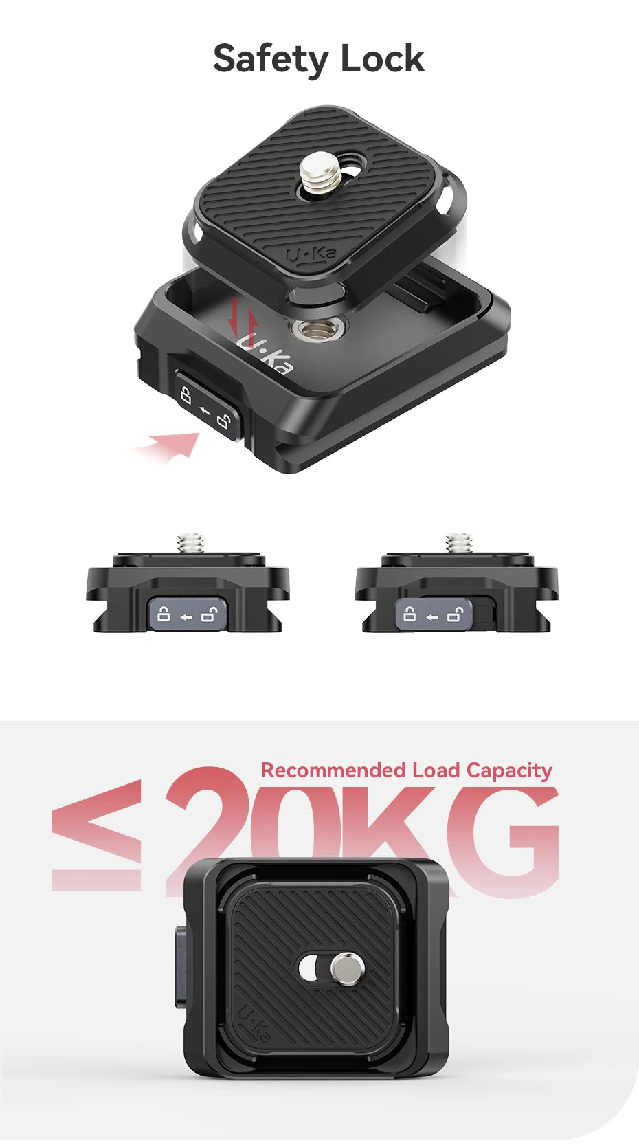 Quick Release Camera Mount Plate & Base Kit for Fast Setup