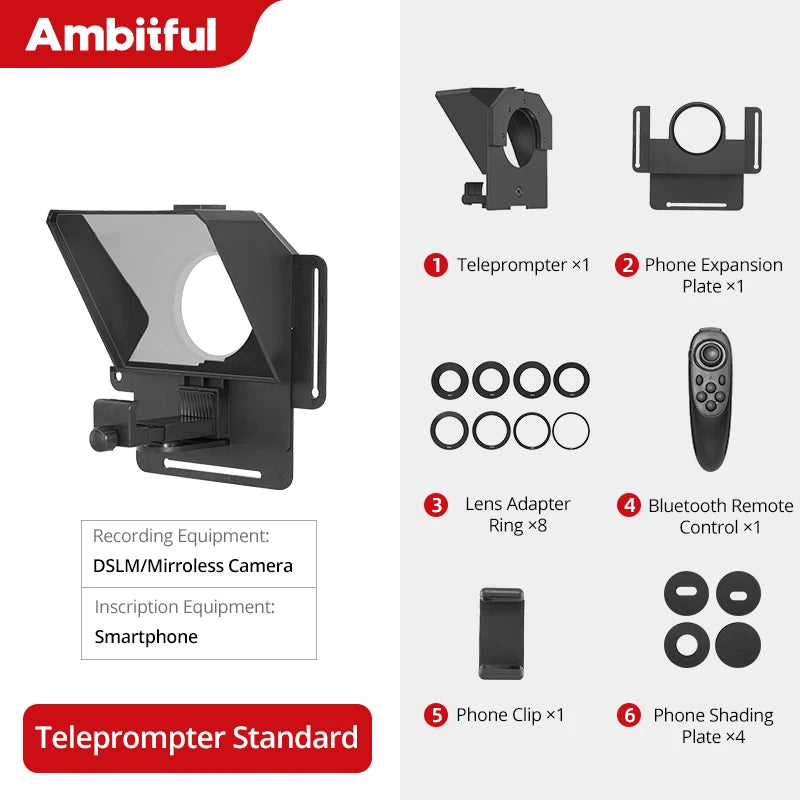 T1 Mini Teleprompter - Kit Options