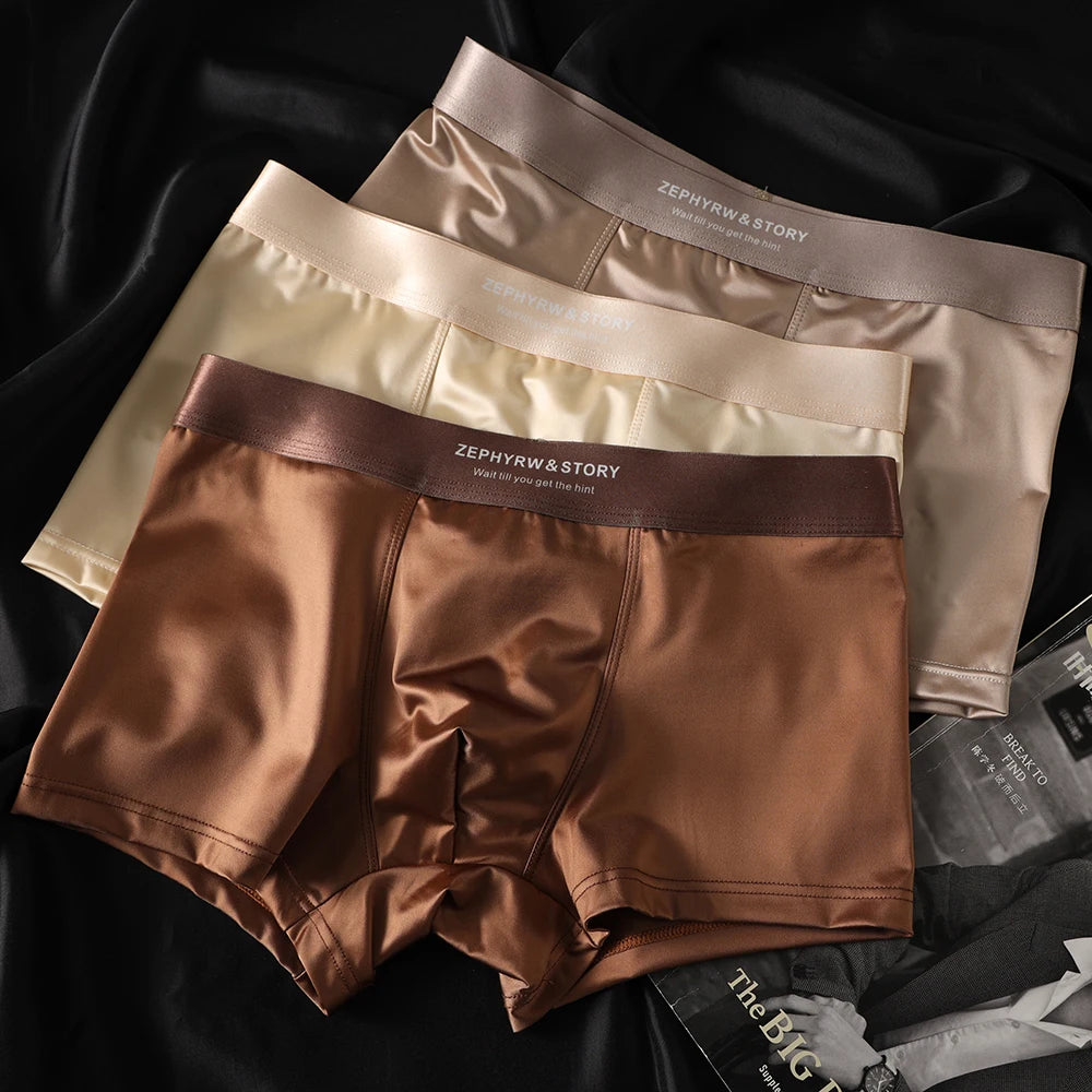 Men's Ice Silk Boxer Shorts, 3-Pack, Sizes L to XXXL