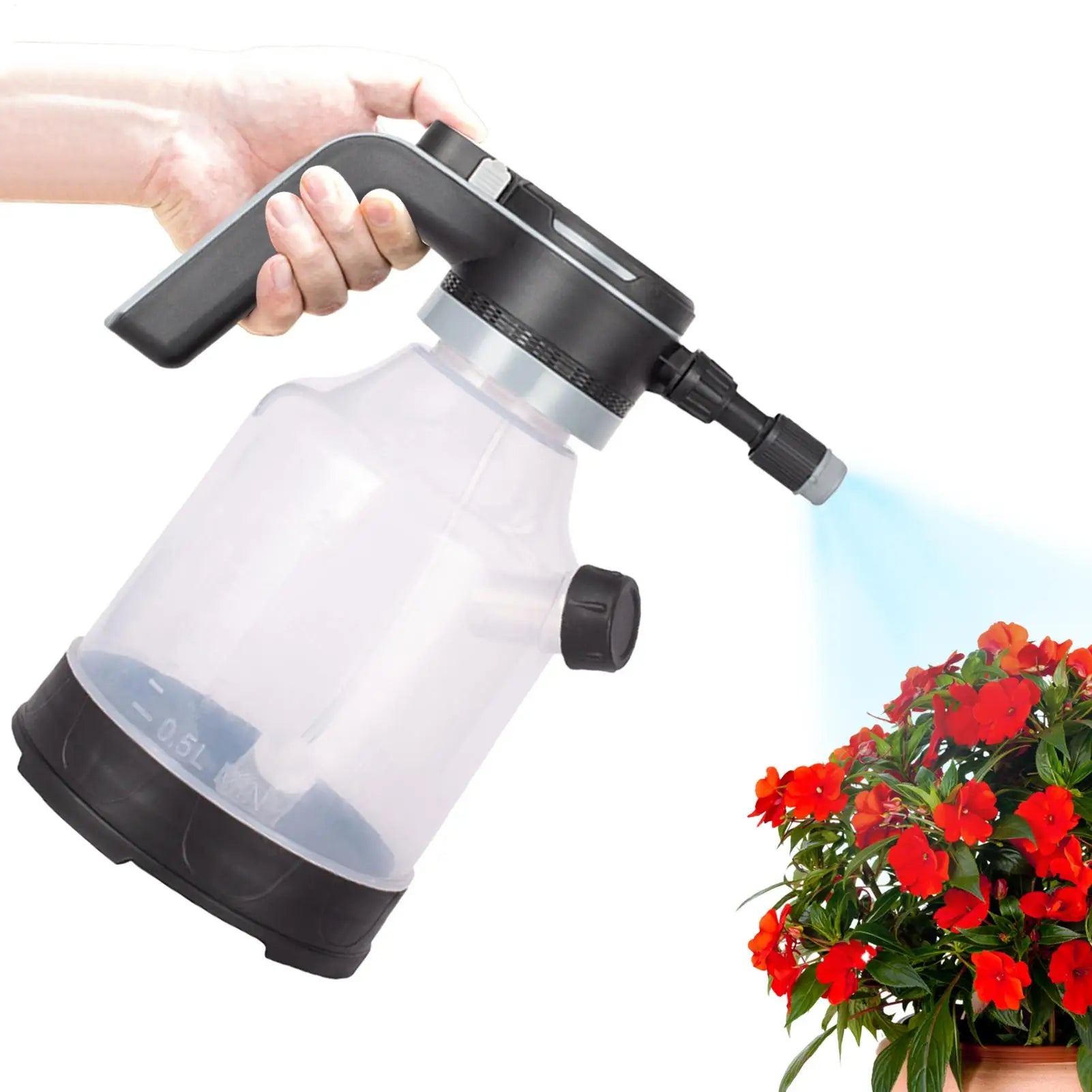 Electric Spray Bottle 3L Cordless Detailing Device Automatic Plant Mister with Adjustable Nozzles for Home Garden Plant Watering