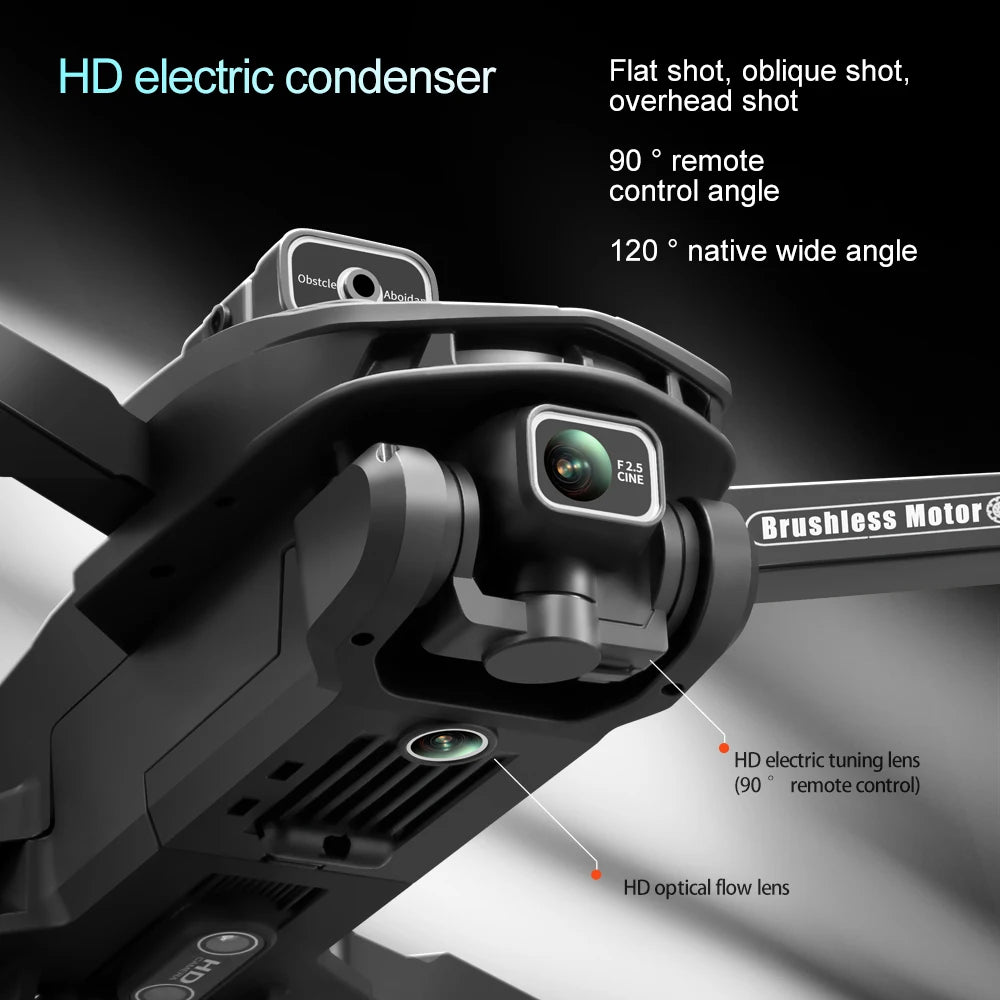 NEW V168 Pro MAX GPS Drone 4K Professional 1080P HD Camera 5G WIFI FPV Drone Brushless Motor 2 Batteries 4.5 Inch Large Screen Remote Control Quadcopter Boys Toys