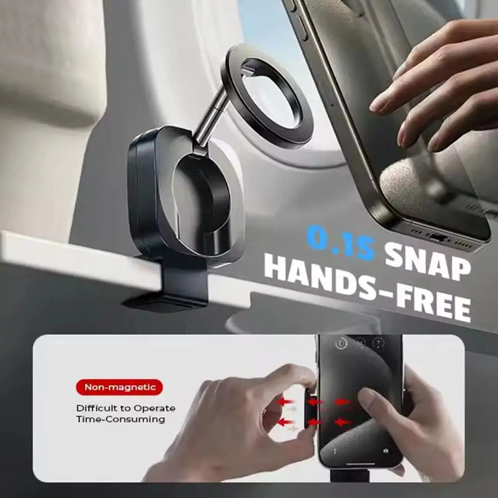 Magnetyczny uchwyt na telefon do zagłówka samochodowego z obrotem 360°