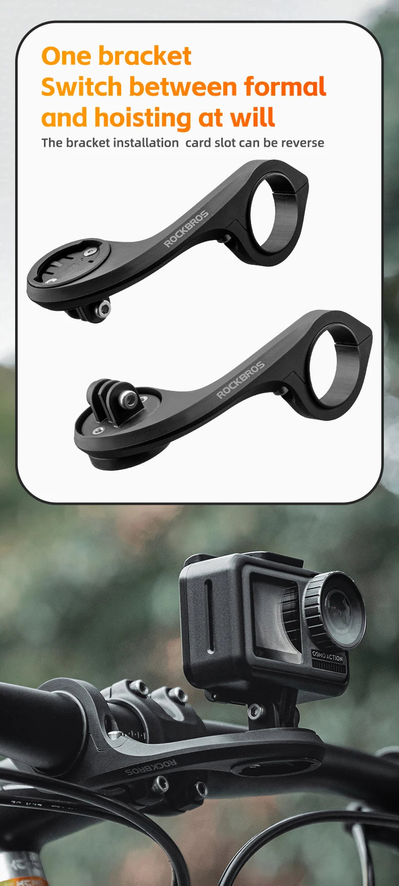 Bike Computer Mount for Garmin Wahoo Bryton Light Camera Bracket