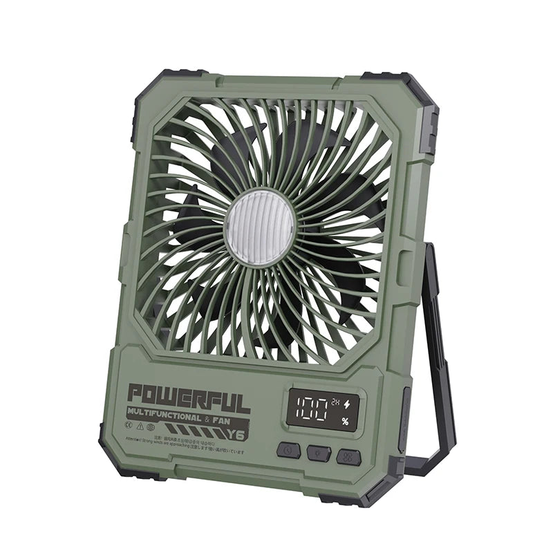 Camping Fan 20000mAh USB Rechargeable Wireless Tent Ceiling Fan Portable Hanging Camping Fan with Night Light and Remote Control