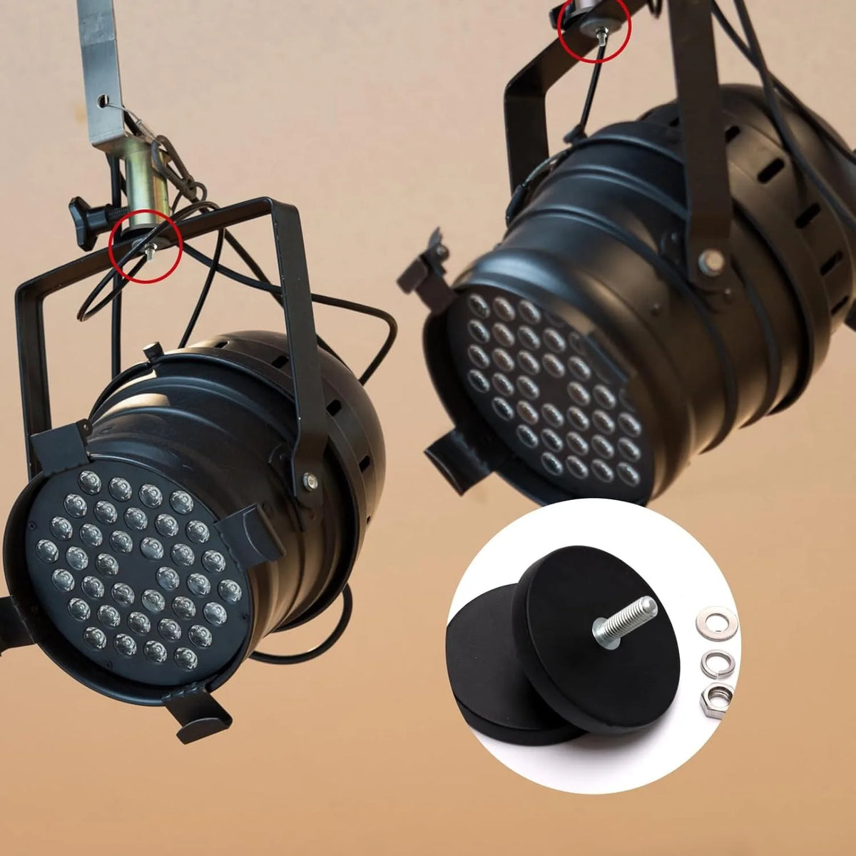 STC22/31/43/66/88 Rubber Coated Magnet Anti Scratch Magnet Coated Base with Threaded Stud for Light Bar Camera Solar Panel