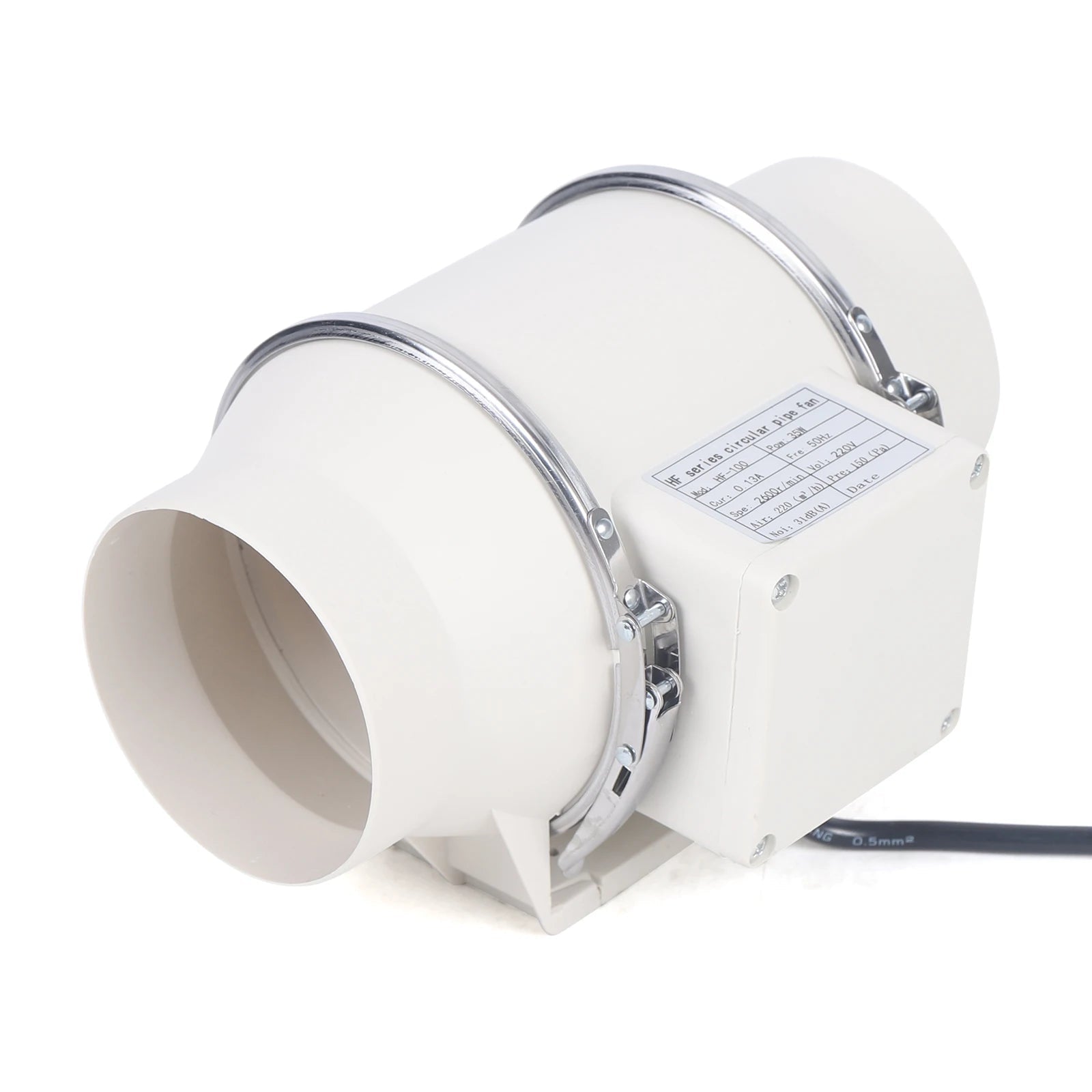 YIYIBYUS 220V Exhaust Fans Pipe Duct Ventilation Fan Silent Bathroom Extractor Ventilation Kitchen Toilet Wall Exhaust Duct Fan 