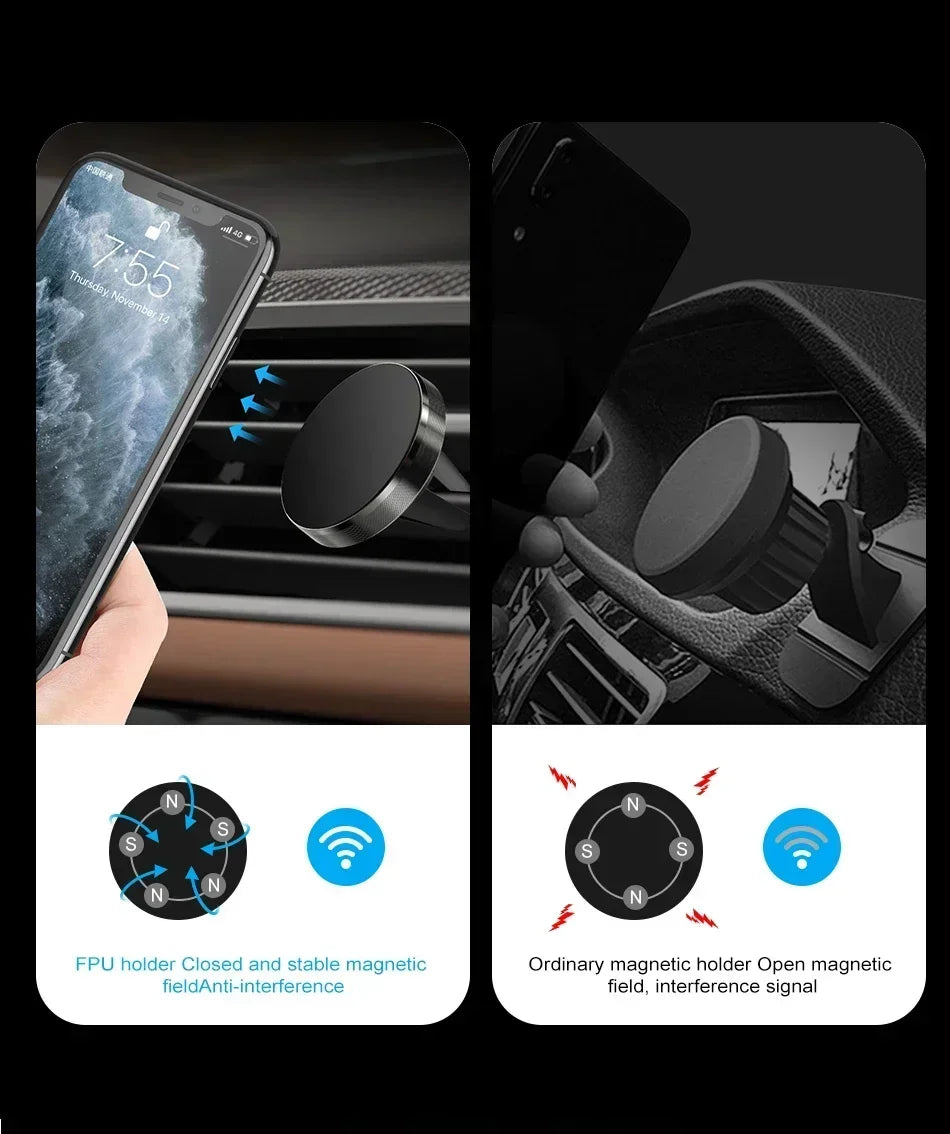 Air Vent Magnet Smartphone Mobile Stand Magnetic Car Phone Holder Cell GPS Mount For iPhone 16 15 14 13 12 Xiaomi Samsung Holder 