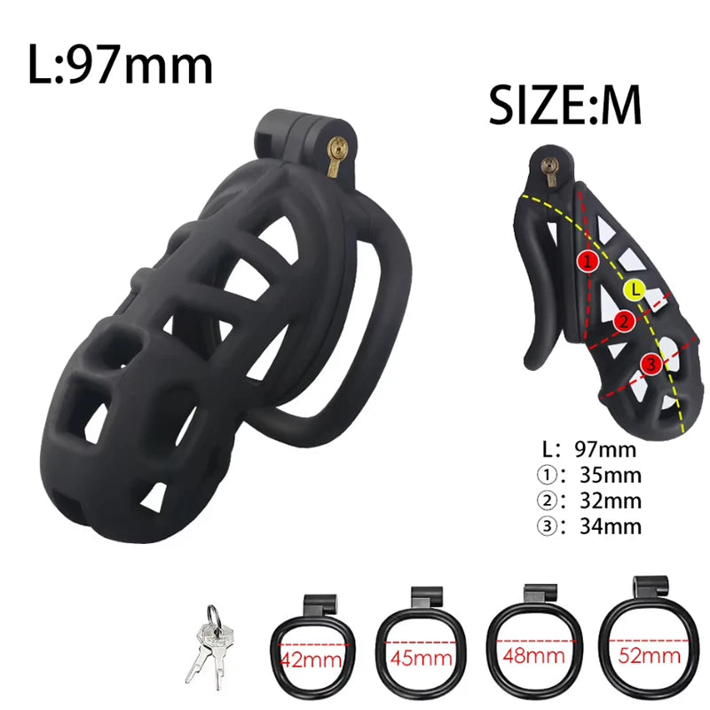 Erkek Bekaret Penis Kafesi Bel Kemeri Seti