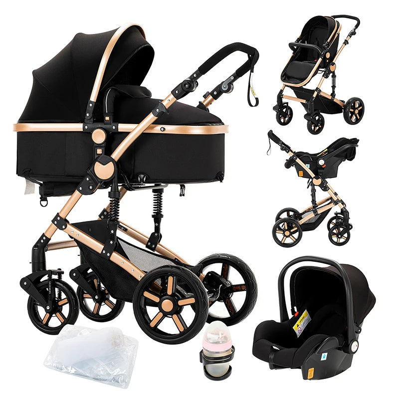 Baby Stroller 3‑in‑1 Lightweight Multifunction Carriage for Newborns
