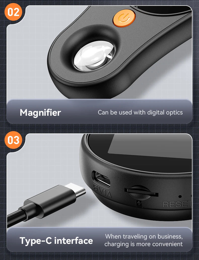 2.0inch 500X Digital Microscope 1080P Video Coin Microscopio with Magnifying Glass Wiht 8Leds for Electronics Repair Windows/Mac 