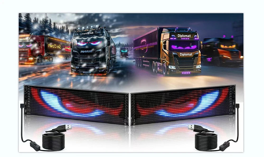 Painel de matriz RGB LED programável flexível