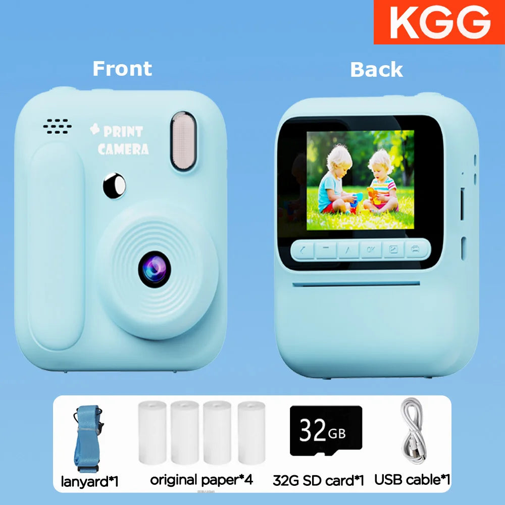 Kids Instant Color Printing Camera 32GB 1080P