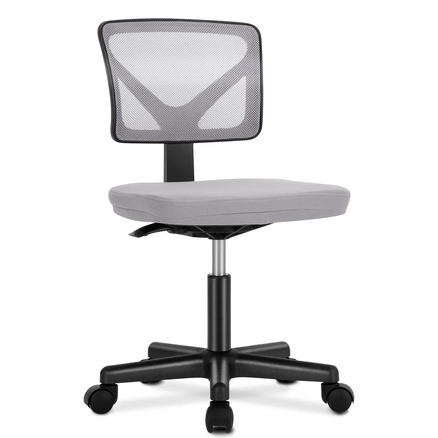 Mesh Armless Office Chair with Lumbar Support & Adjustable Height