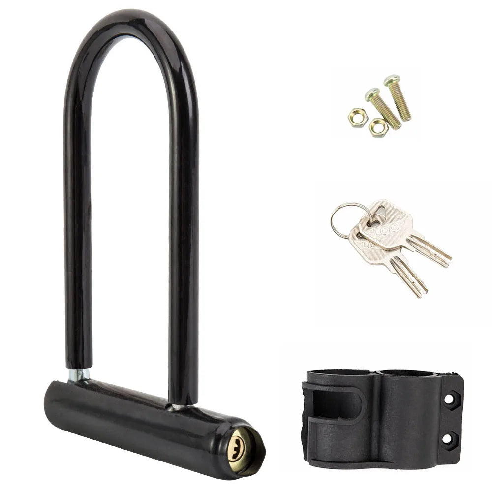 Metal U-Lock for Bicycles and Scooters with Two Keys