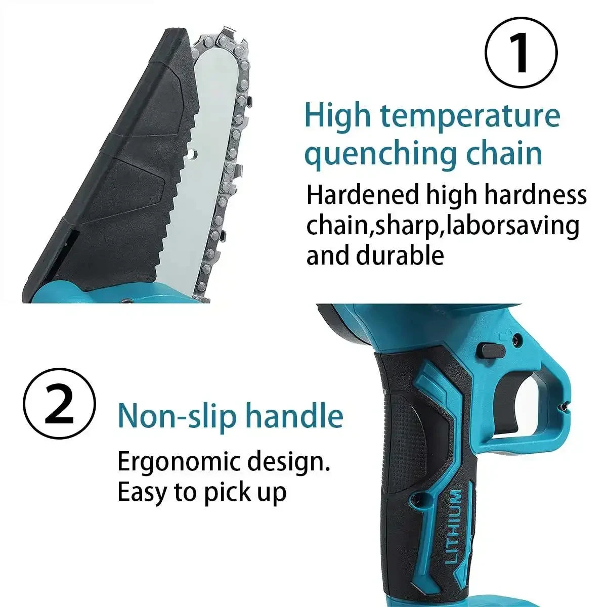 6 Inch Cordless Electric Chainsaw for Fast Wood Cutting