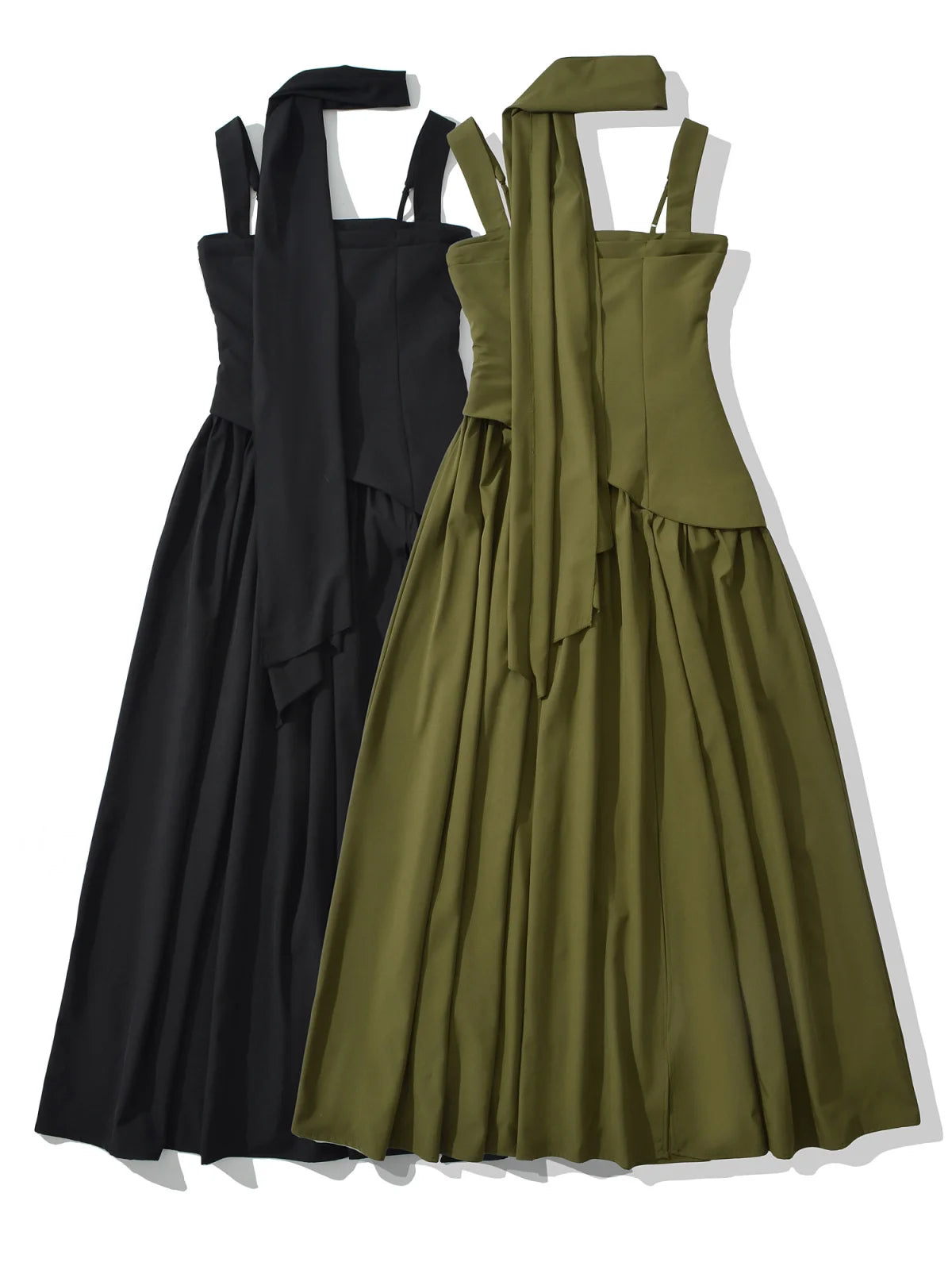 Sexy High Slit Midi Dress with Strapless A-Line Silhouette