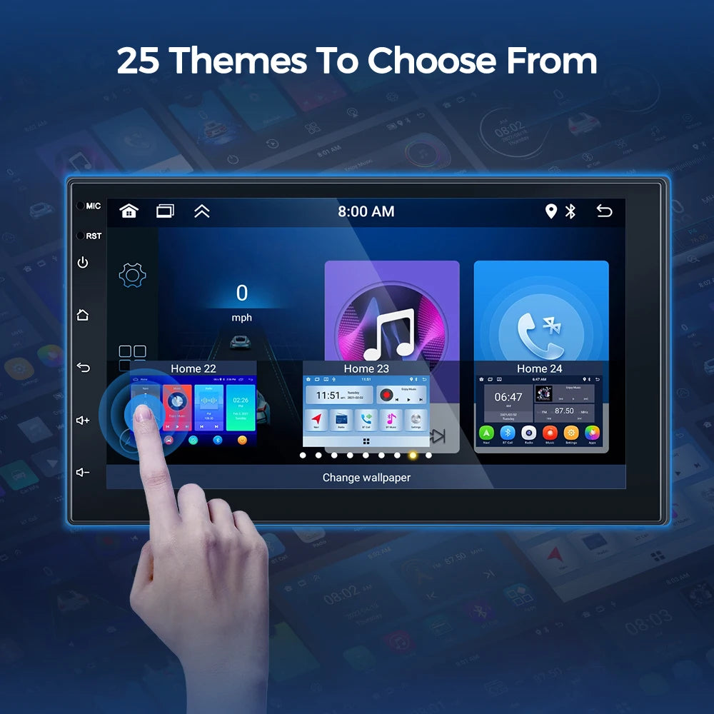 Autórádió 2 Din multimédia videólejátszó CarPlay és Android Auto támogatással