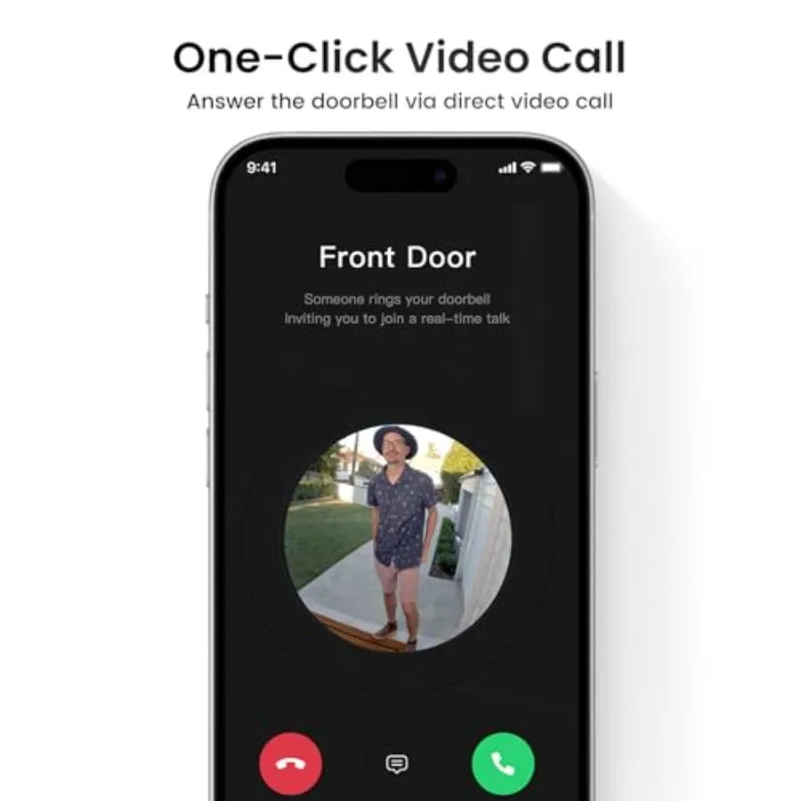 Wireless Doorbell Camera with 170° Wide View and Parcel Awareness